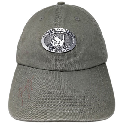 J Hats NC Zoological Society Metal Medallion Green Baseball Cap One Size Hat