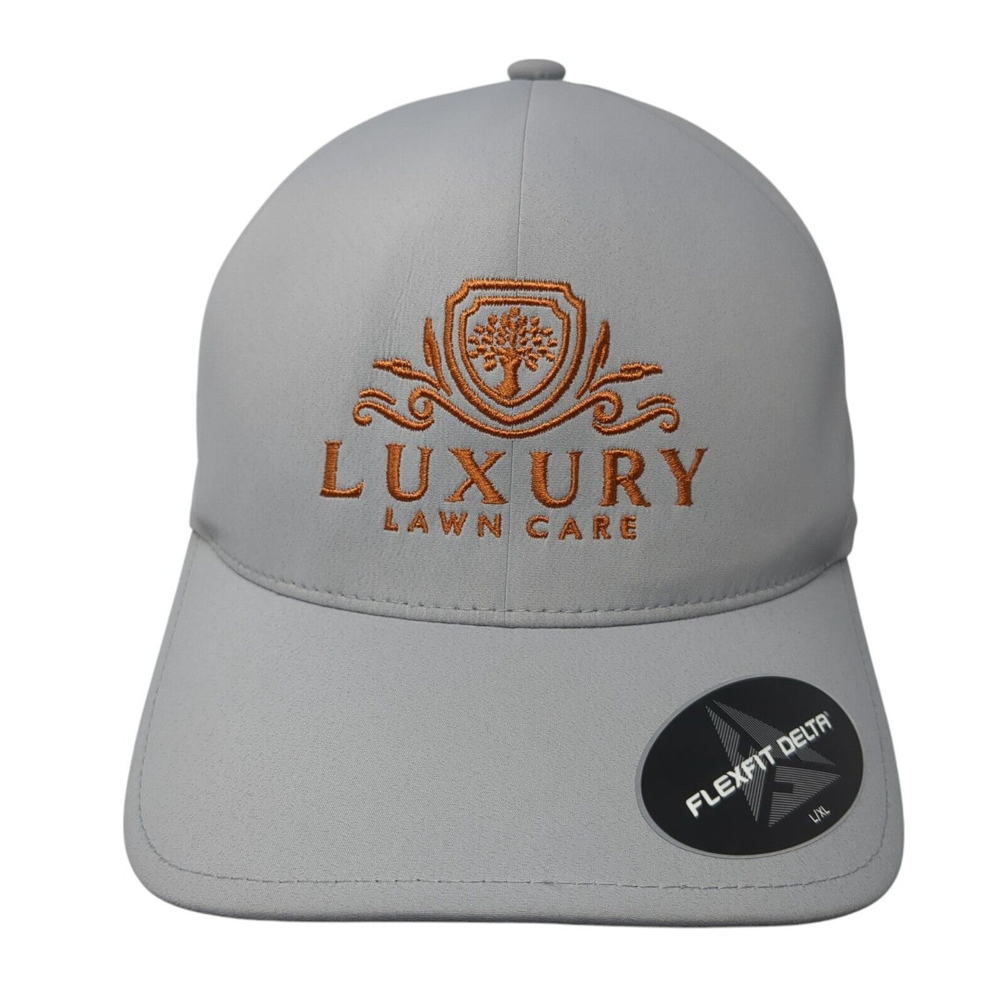 Luxury Lawn Care Fitted Hat Gray L/XL Flexfit Delta Port Authority