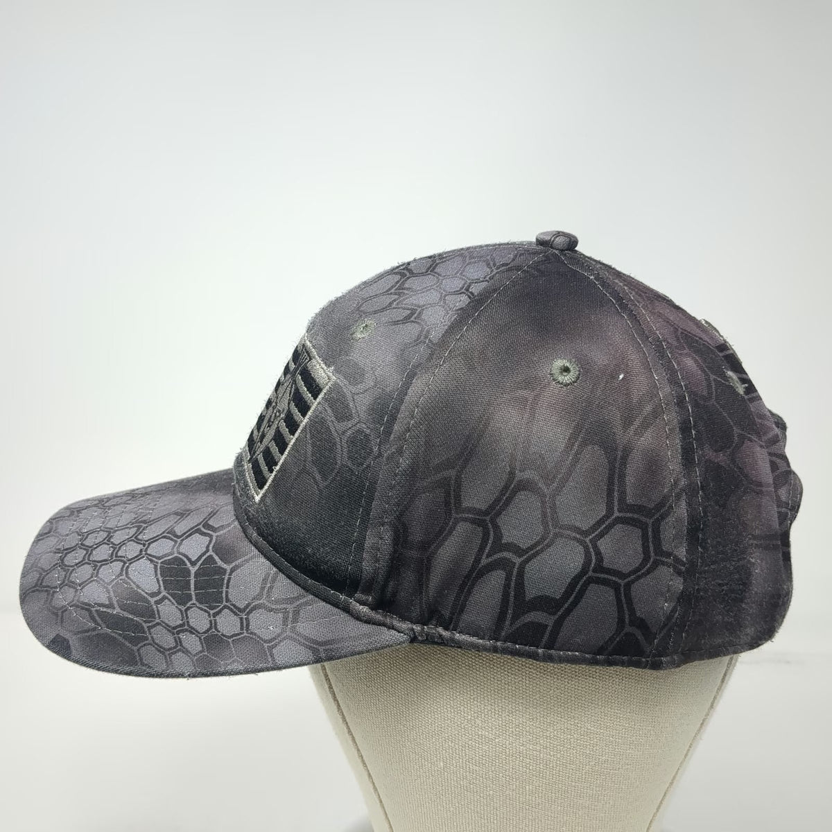 Kryptek Baseball Cap Gray One Size Typhon Camo American Flag Spartan Hat