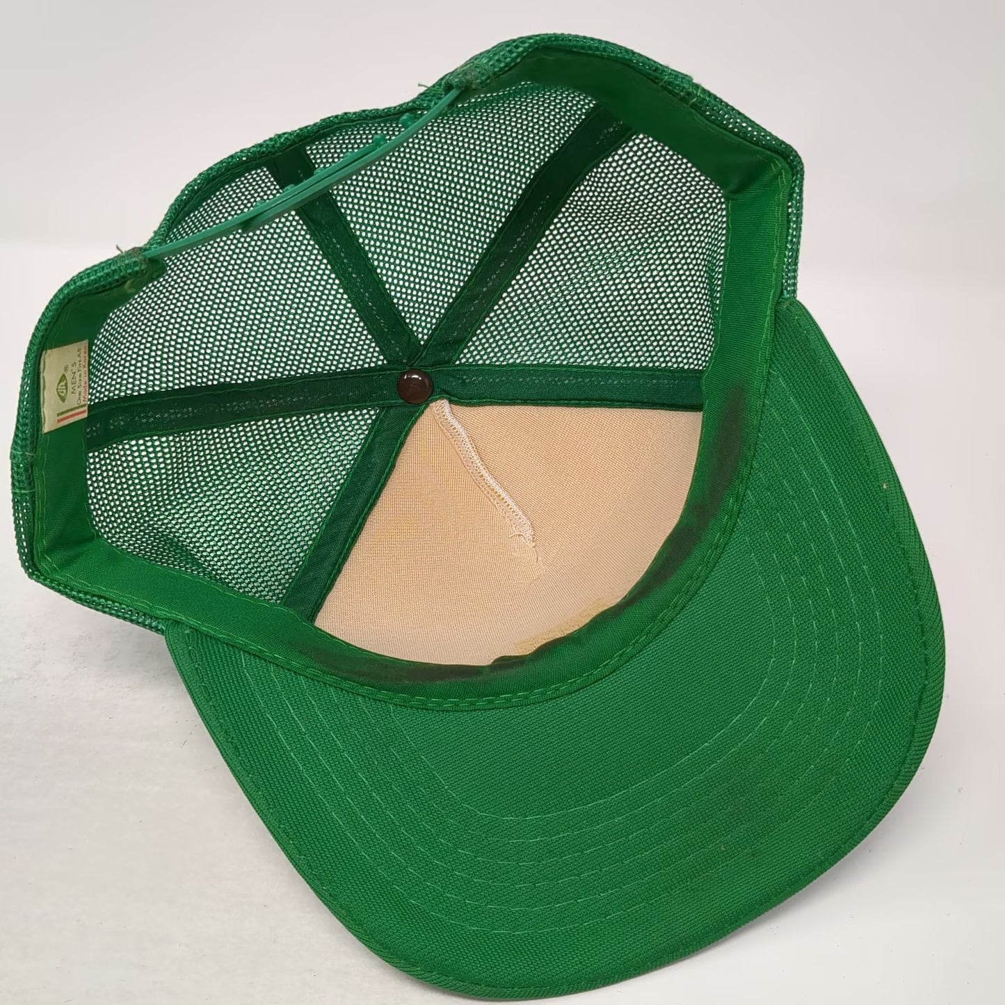 Young An Trucker Hat Green Vintage Mesh Back Snapback Graphic Print