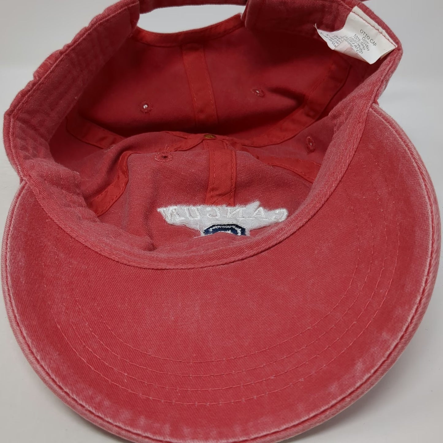OTTO CAP Baseball Cap Red One Size Cancun Embroidered Slideback Cotton Hat