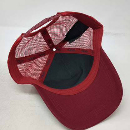 Rab Trucker Hat Red One Size Mesh Back Snapback Logo Outdoor Hiking Mountaineer