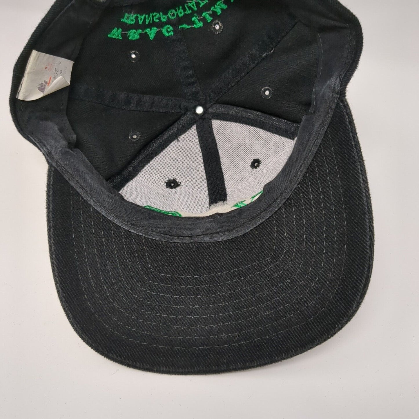 W-T Wrag-Time Transportation Snapback Hat Black One Size Embroidered