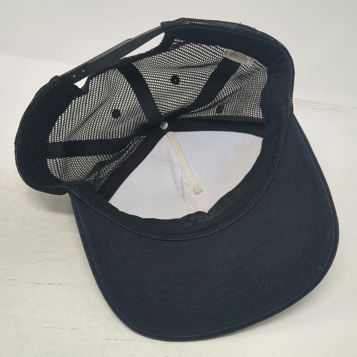 Yellowstone National Park Geyser Black Trucker Hat One Size Mesh Snapback Patch