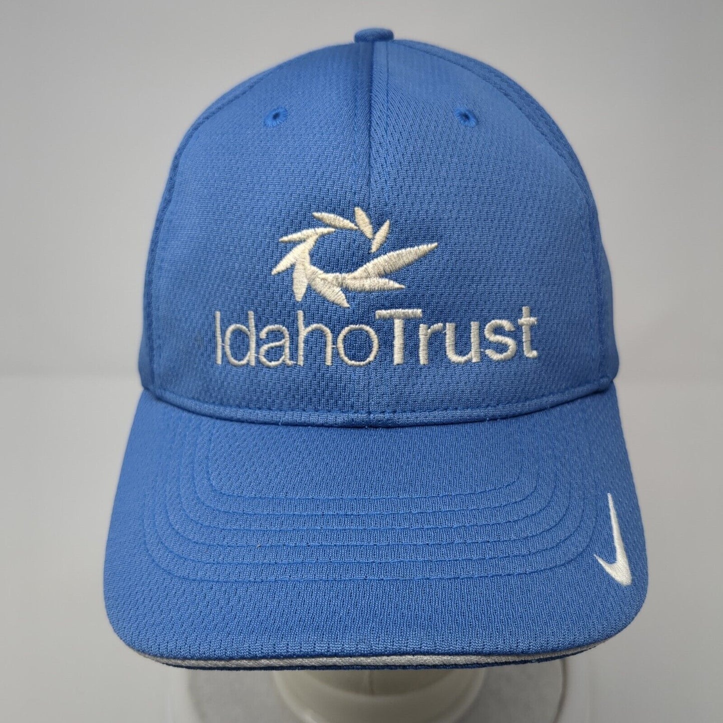Idaho Trust Fitted Golf Hat Blue M/L Embroidered Vented Holes 6 Panel Nike