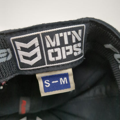 MTN OPS Baseball Cap Black M Flexfit Gray Patch Stretch Fit Performance Gear Hat