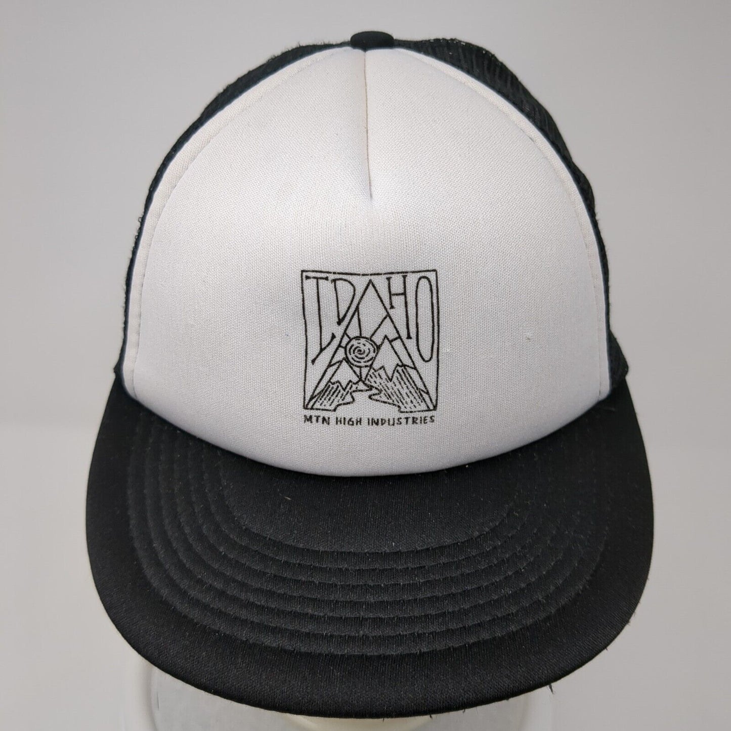 Idaho Mtn High Industries Mesh Back Trucker Hat Black One Size Colorblock