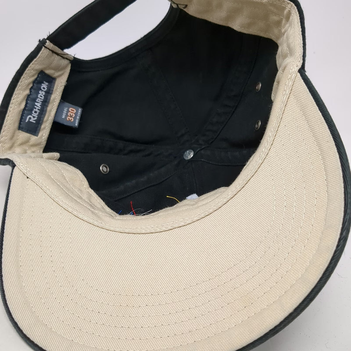 Richardson Baseball Cap Black One Size River Time Guide Service Adjustable Hat