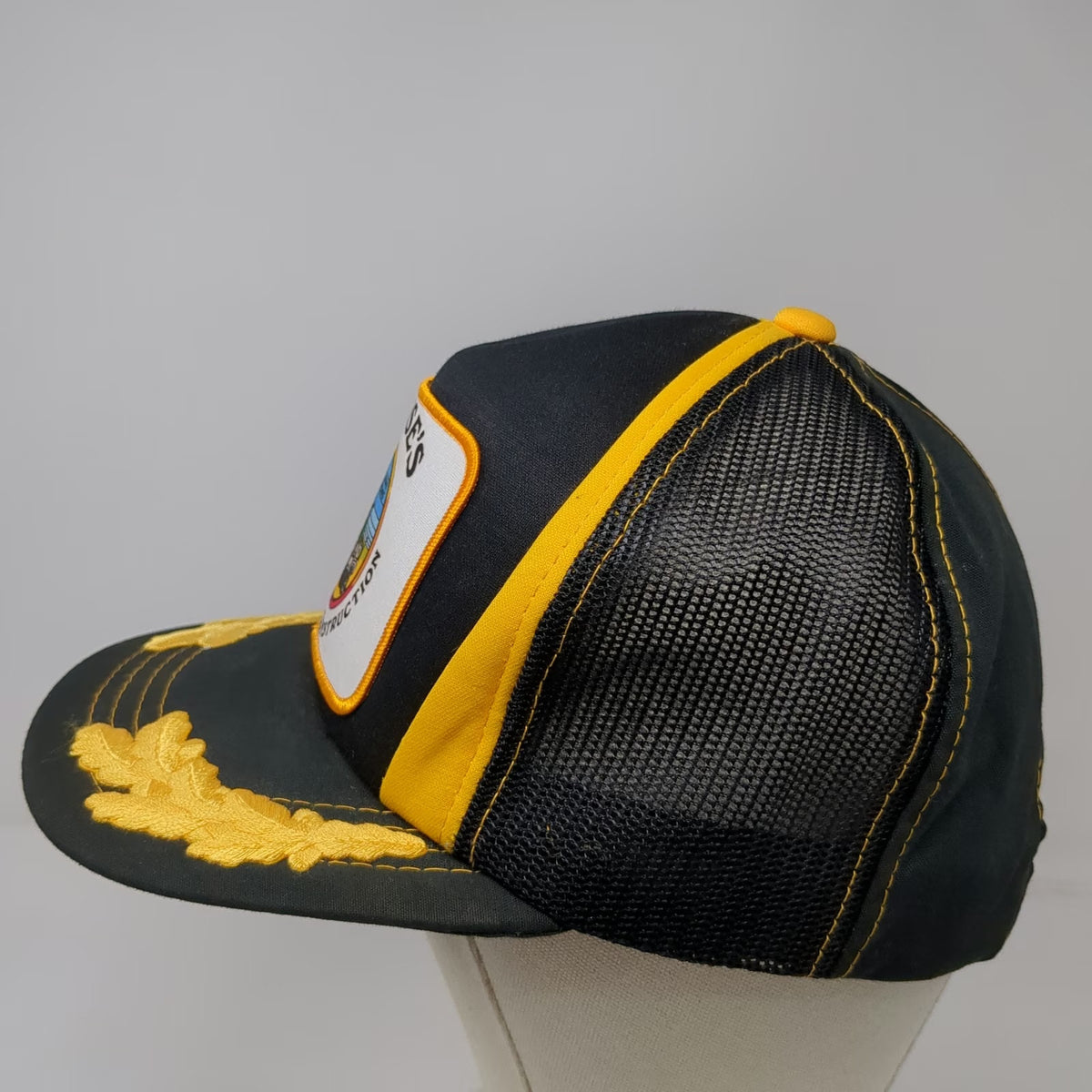 Snapback Hat Black One Size Moose's Welding & Construction Scrambled Eggs Mesh