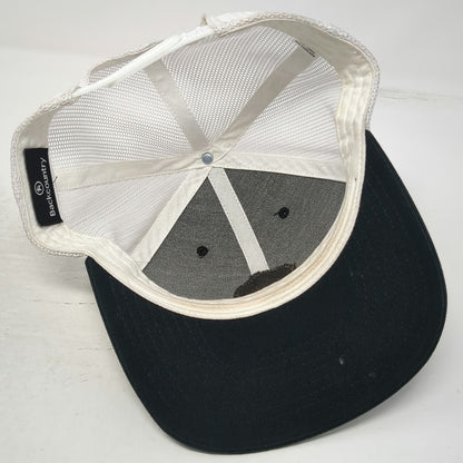 Backcountry Trucker Hat Black White One Size Mesh Back Goat Logo Patch Snapback
