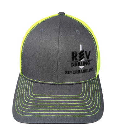 Rev Drilling Inc Snapback Trucker Hat Multicolor One Size Mesh Back
