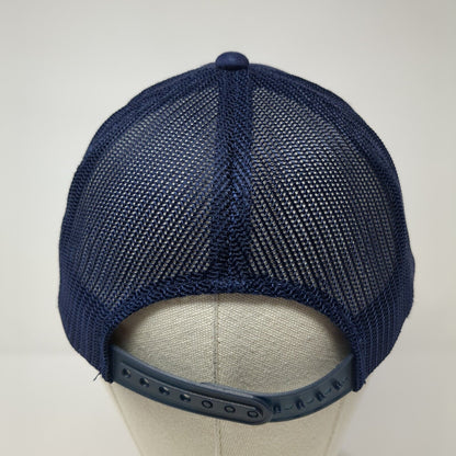 Best Dad Ever Snapback Trucker Hat Blue One Size Mesh Back Adjustable