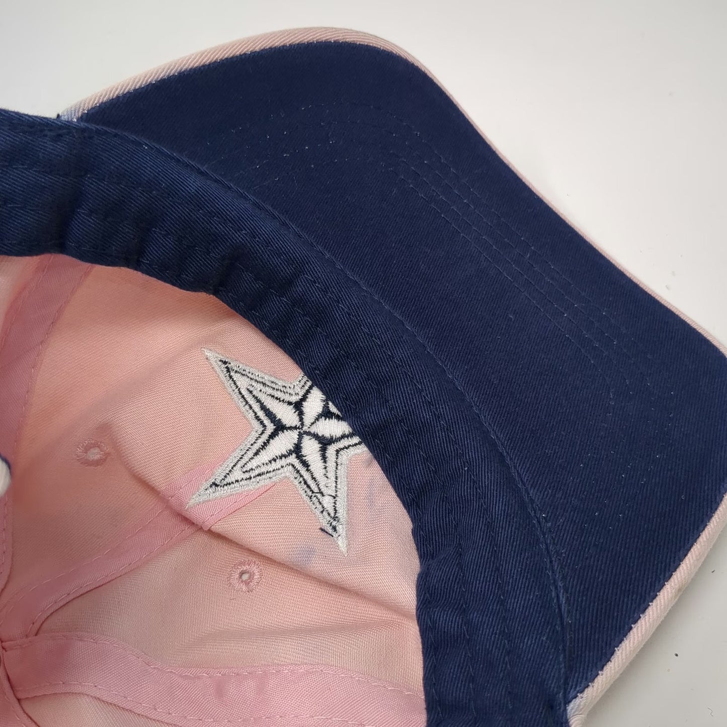 Dallas Cowboys NFL Authentic Pink Blue Hat One Size Cap Star Logo Slideback