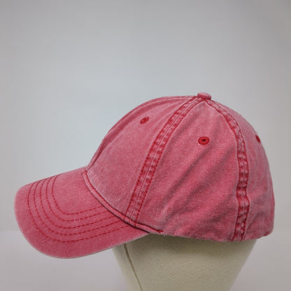 Unbranded Slideback Hat Red One Size Adjustable Vented Holes 6 Panel Blank
