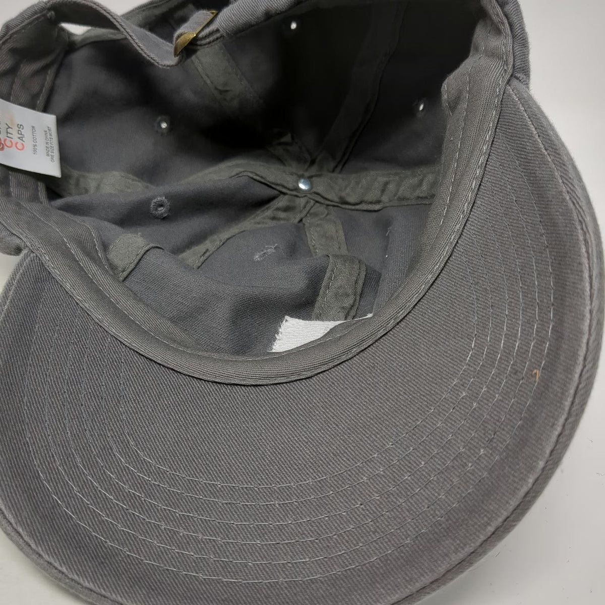 Quake City Caps Baseball Cap Gray One Size Hat Intuit Est 1983 Patch Slideback