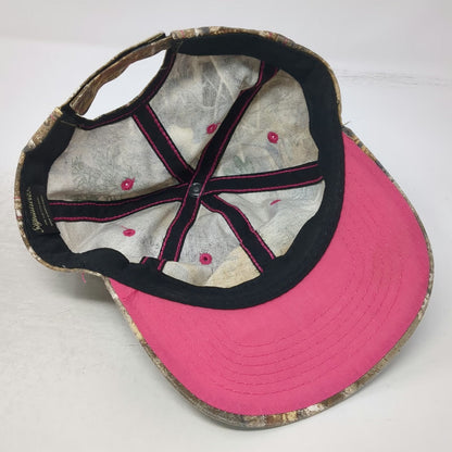 Signatures Realtree Edge Camo Baseball Cap Brown Pink One Size Strapback Hat