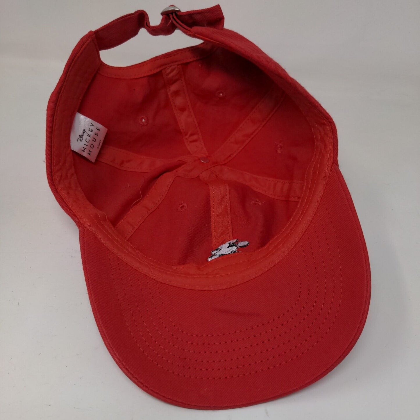 Disney Mickey Mouse Slideback Hat Red One Size 6 Panel Embroidered
