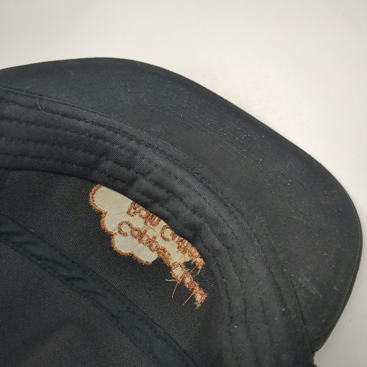 Otto Trucker Hat Black OSFM Copper Cloud Rain Gutters Mesh Snapback Flat Bill