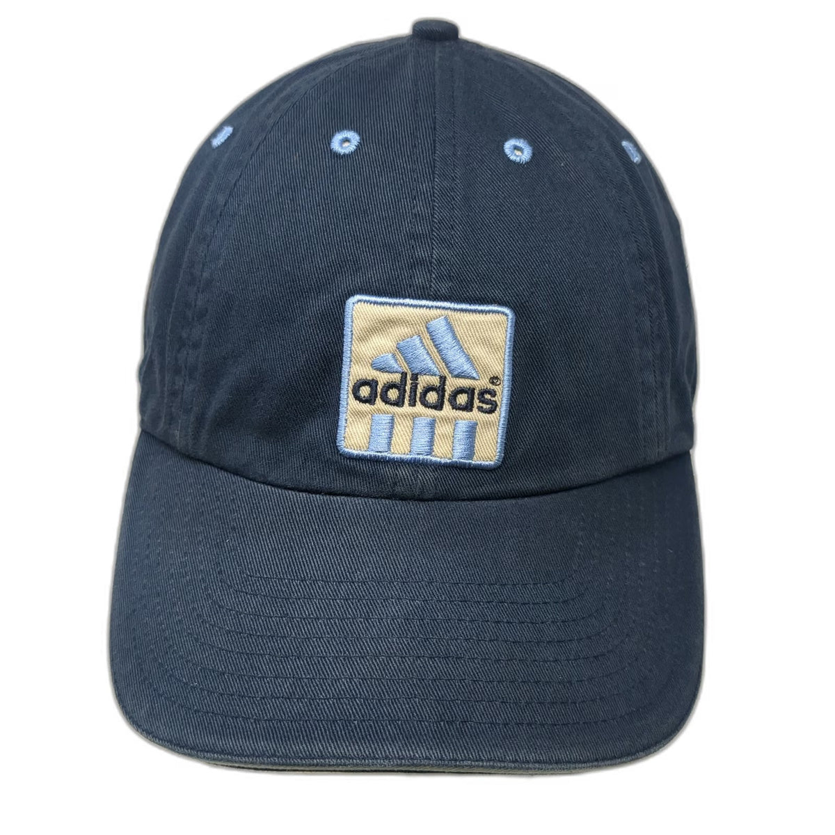 Adidas Baseball Cap Blue 7 1/4 Fitted 6-Panel Cotton Embroidered Mountain Hat