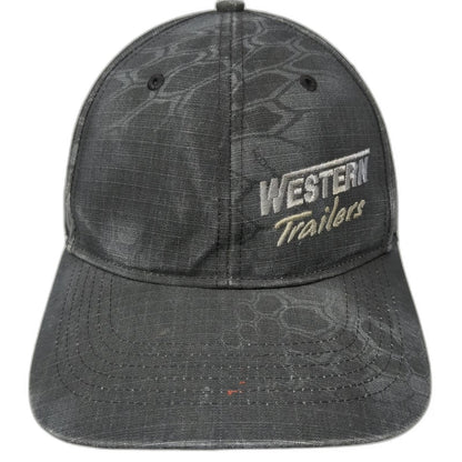 Richardson Baseball Cap Black Gray One Size Strapback Western Trailers Hat Logo