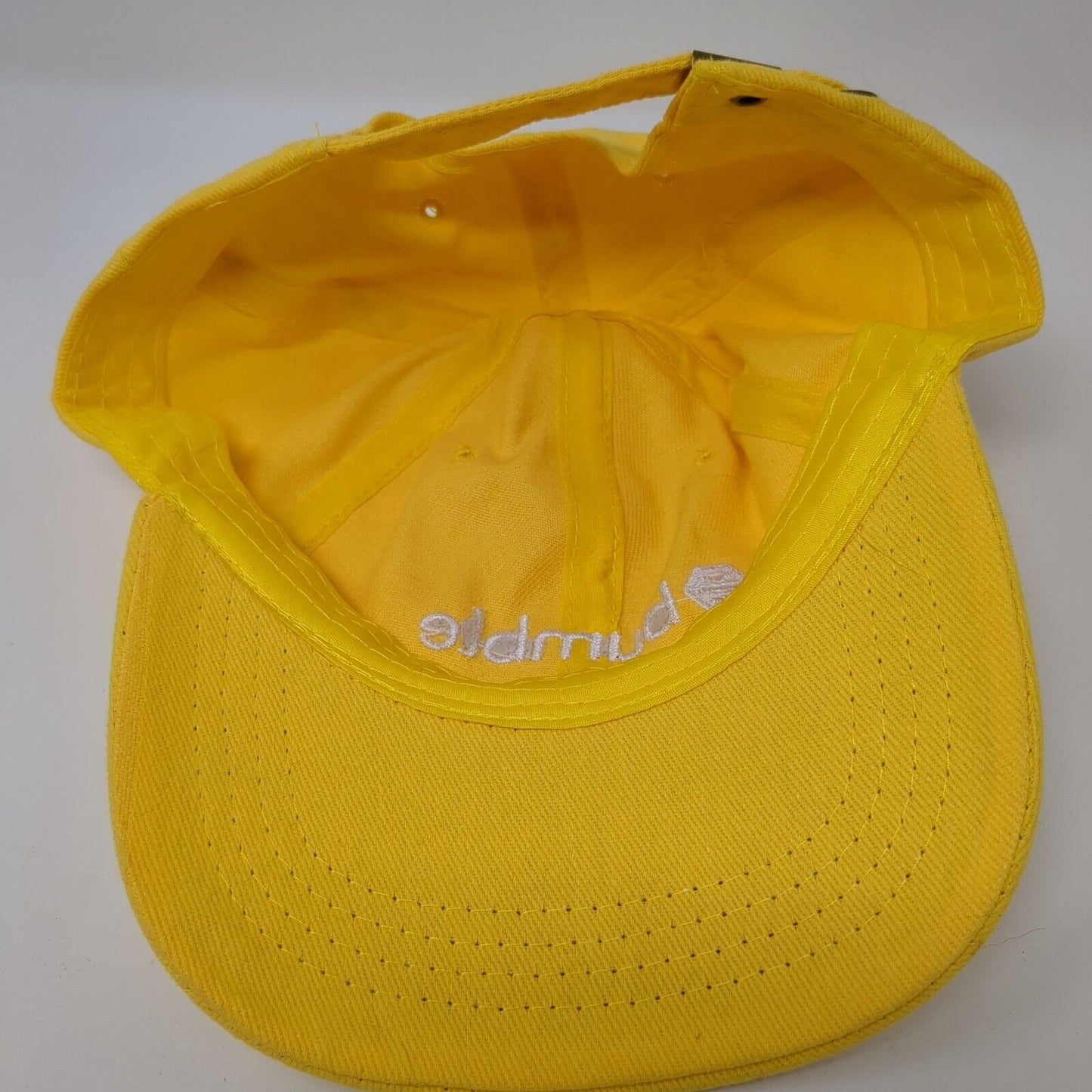 Bumble Slideback Hat Yellow OSFA Adjustable Embroidered Solid 6 Panel
