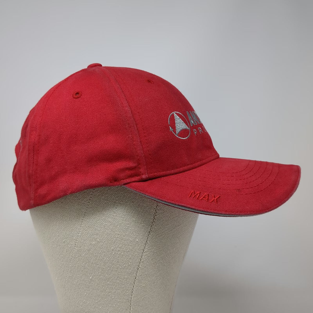 Triple Crown Baseball Cap Red One Size Anderson Products Work Strapback Hat