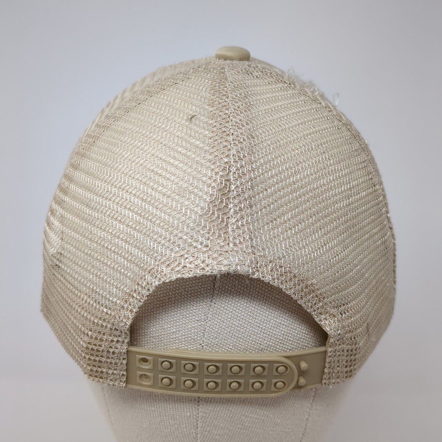 Tulum Mexico Snapback Trucker Hat Tan One Size Adjustable Mesh Back 6 Panel