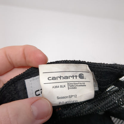 Carhartt Snapback Trucker Hat Black One Size Adjustable Embroidered Mesh Back