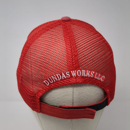 T-Bone's Guns Strapback Trucker Hat Red One Size Mesh Back Trump 2020