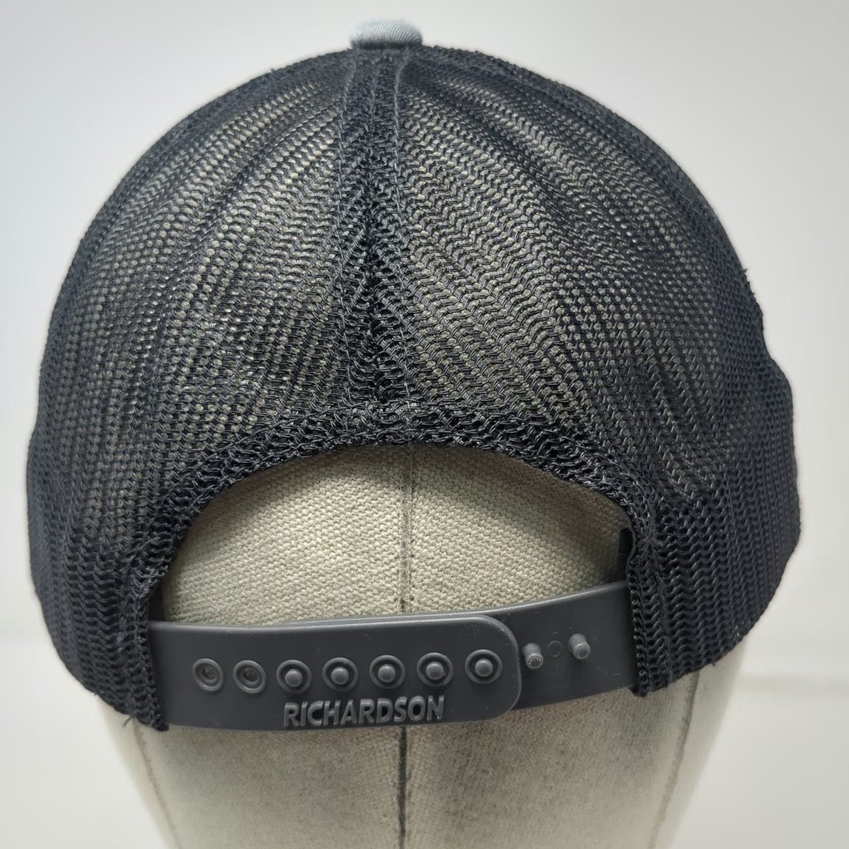 Richardson Trucker Hat Gray L Clear Choice Window Cleaning Mesh Back Snapback