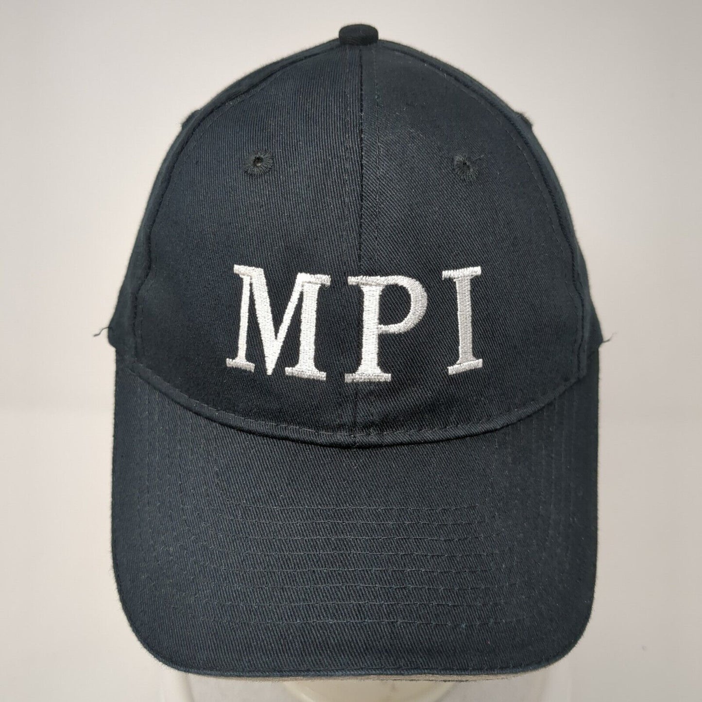 MPI Mercury Plastics Inc Strapback Hat Black One Size Adjustable Port Authority