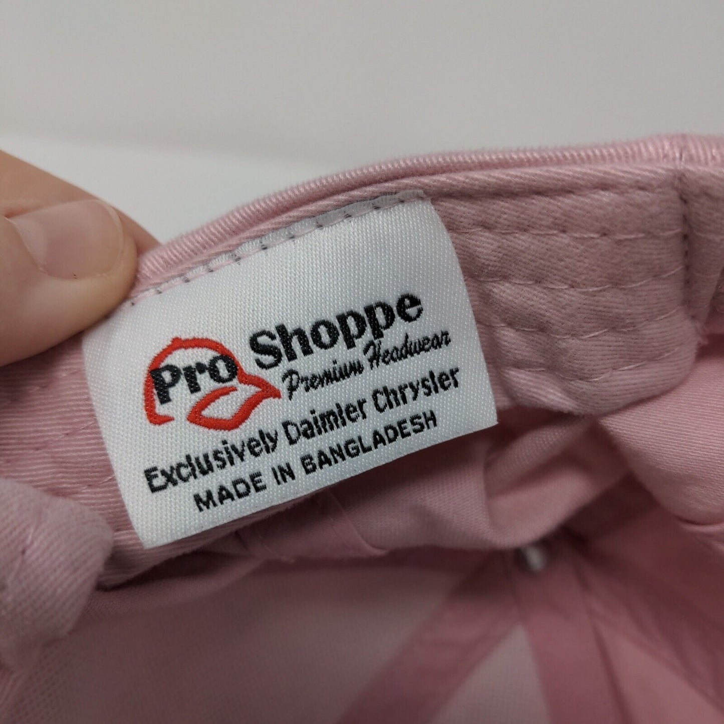 Chrysler Strapback Hat Pink OSFA Adjustable Embroidered Vent Holes