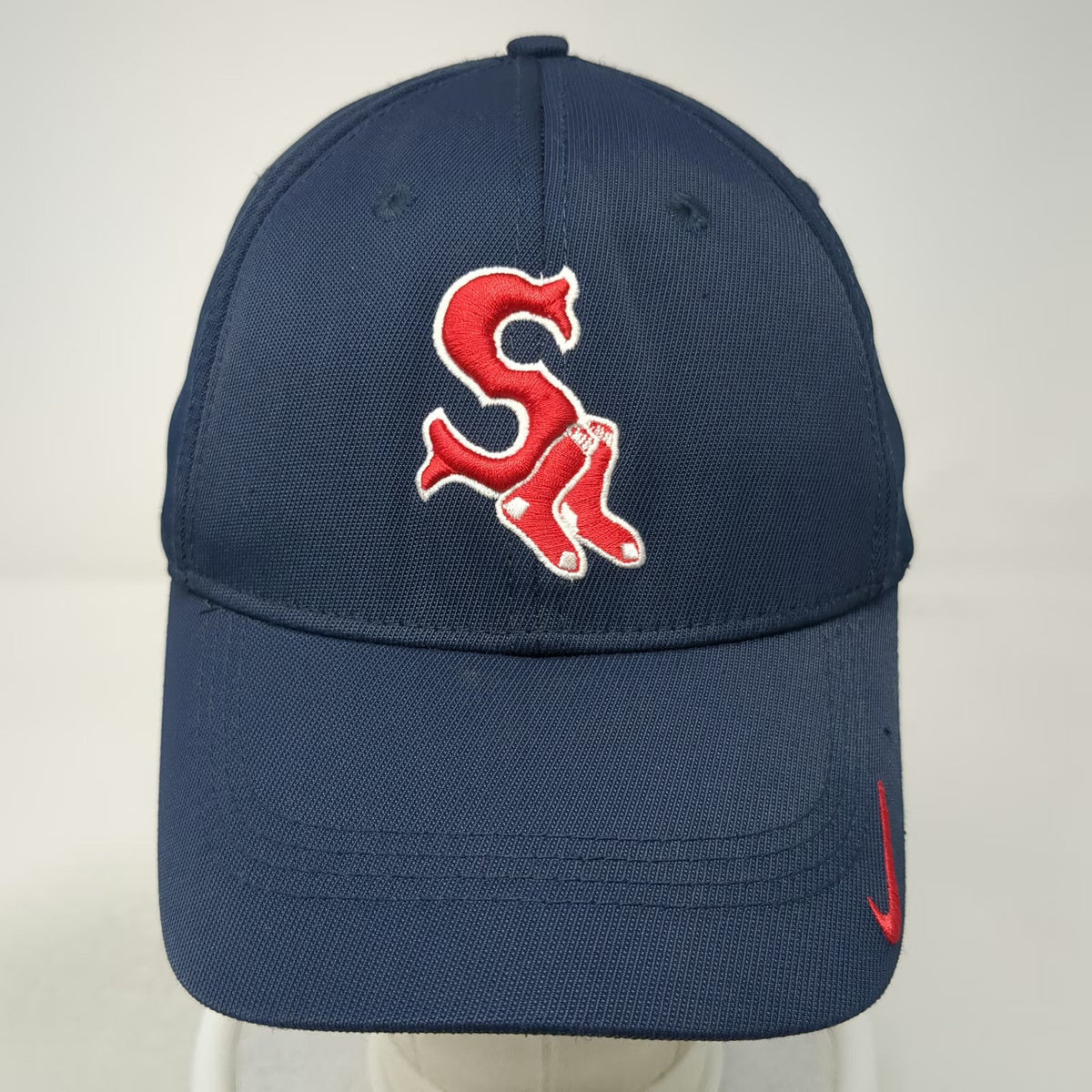 Nike Salem Red Sox Baseball Cap Blue One Size MLB Merchandise Stretch Fit Hat