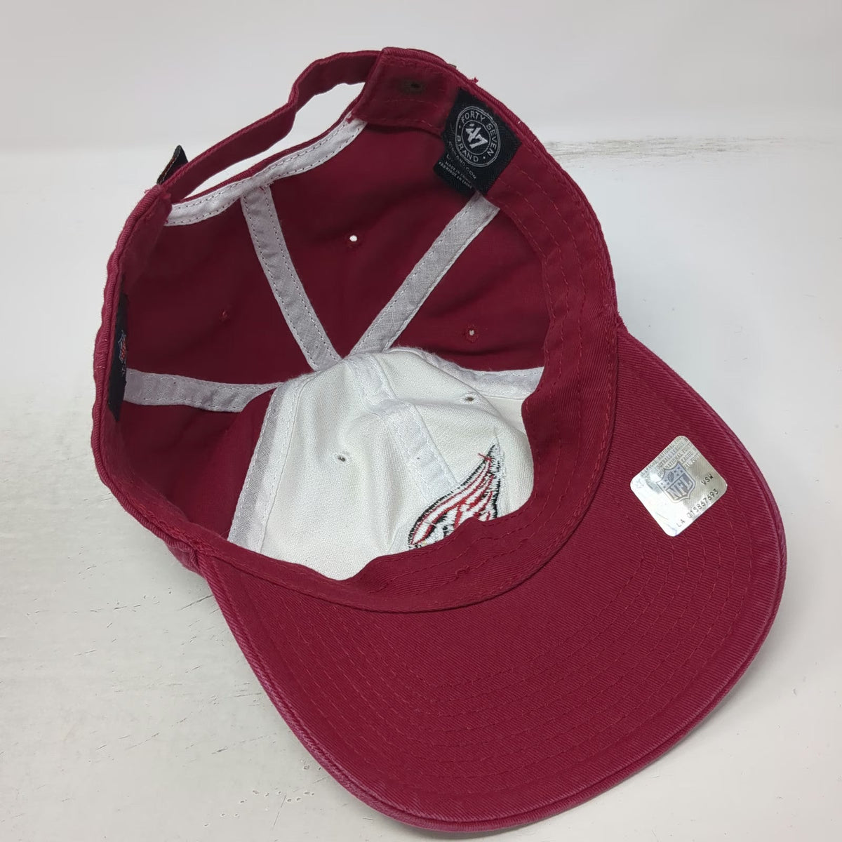 Arizona Cardinals NFL 47 Brand Cap Red White OSFM Slideback Adjustable Logo Hat