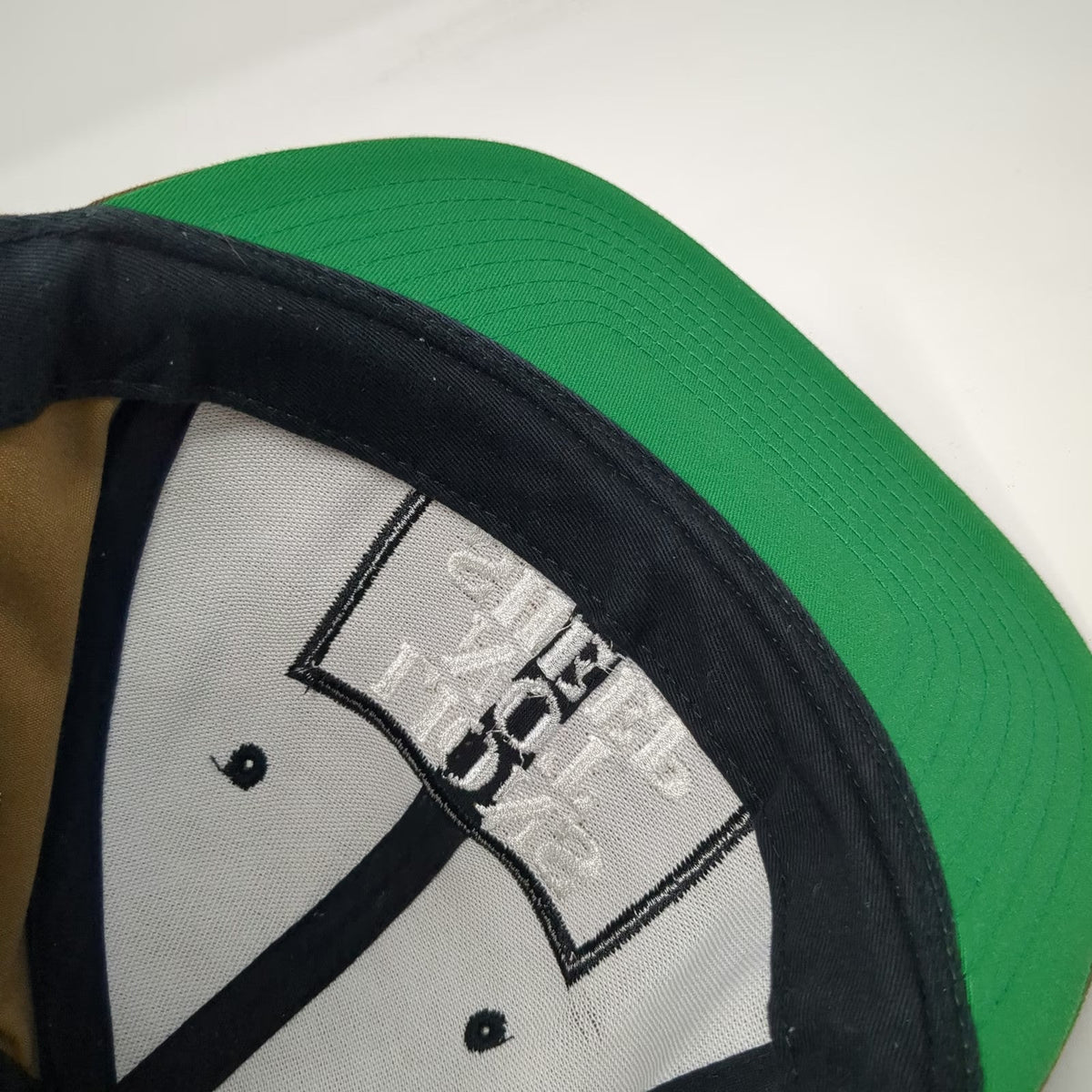 Yupoong Snapback Green OSFM Lions Not Sheep Woodland Camo Flat Brim Patch Hat