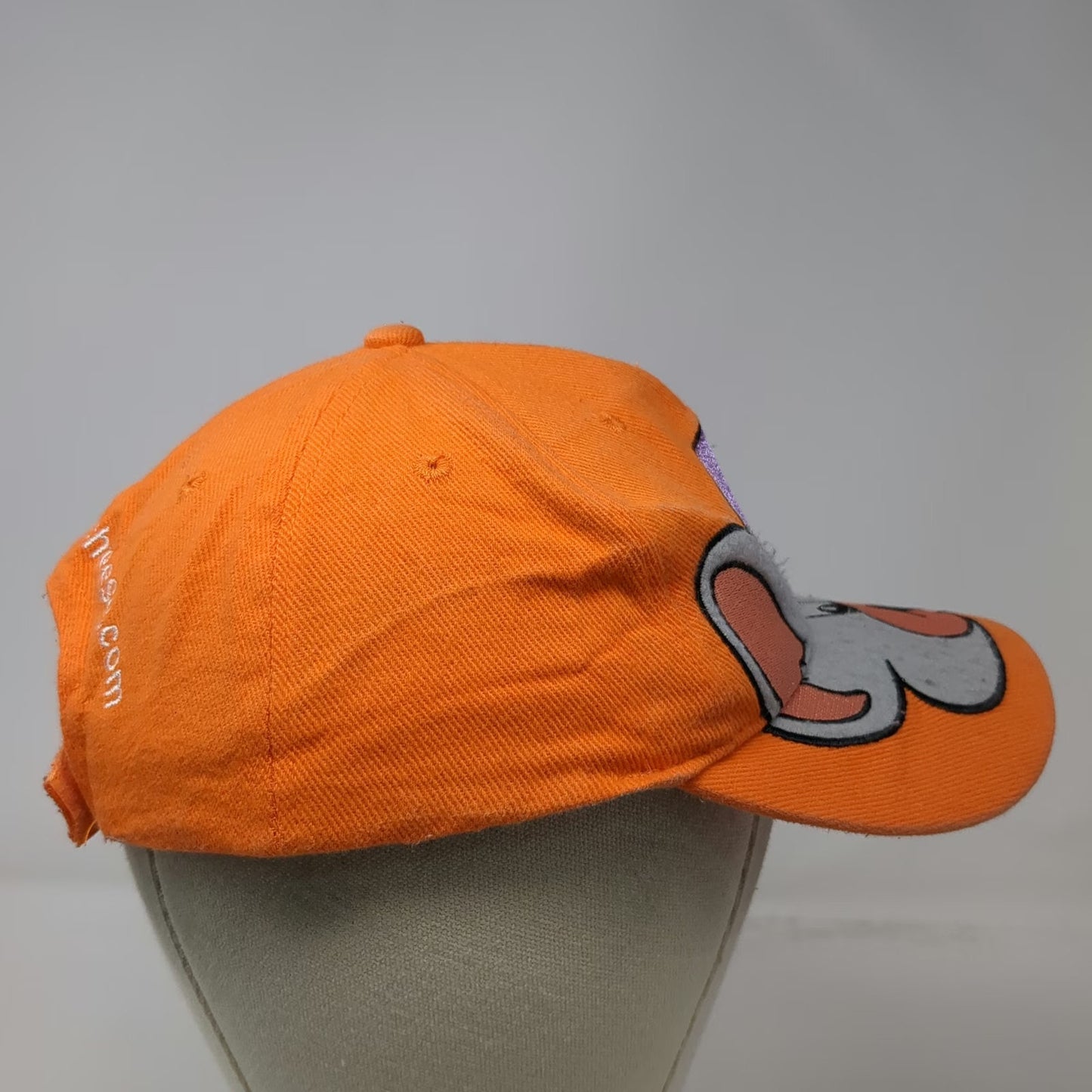 Chuck E. Cheese Boys Orange One Size Mascot Mouse Character 2007 Strapback Hat