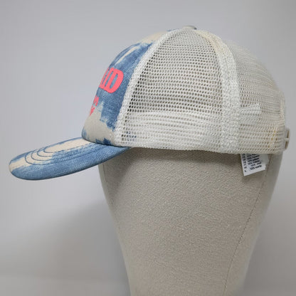 Billabong Trucker Hat Blue One Size Mermaid Club Mesh Back Snapback Tie Dye Foam