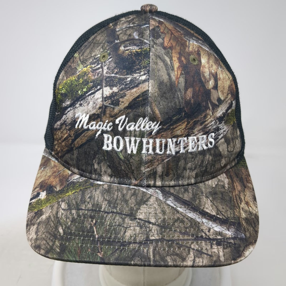 Richardson Trucker Hat Green Brown Camo One Size Mesh Magic Valley Bowhunters