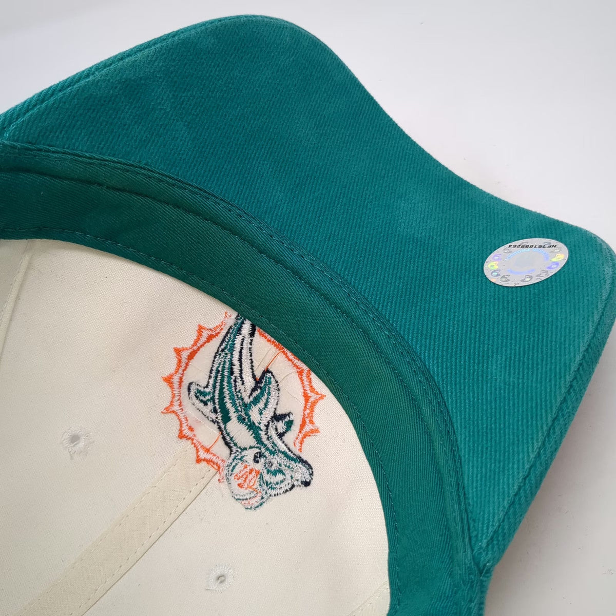 Miami Dolphins NFL Reebok Cap Hat Beige Blue Orange One Size Strapback Shield