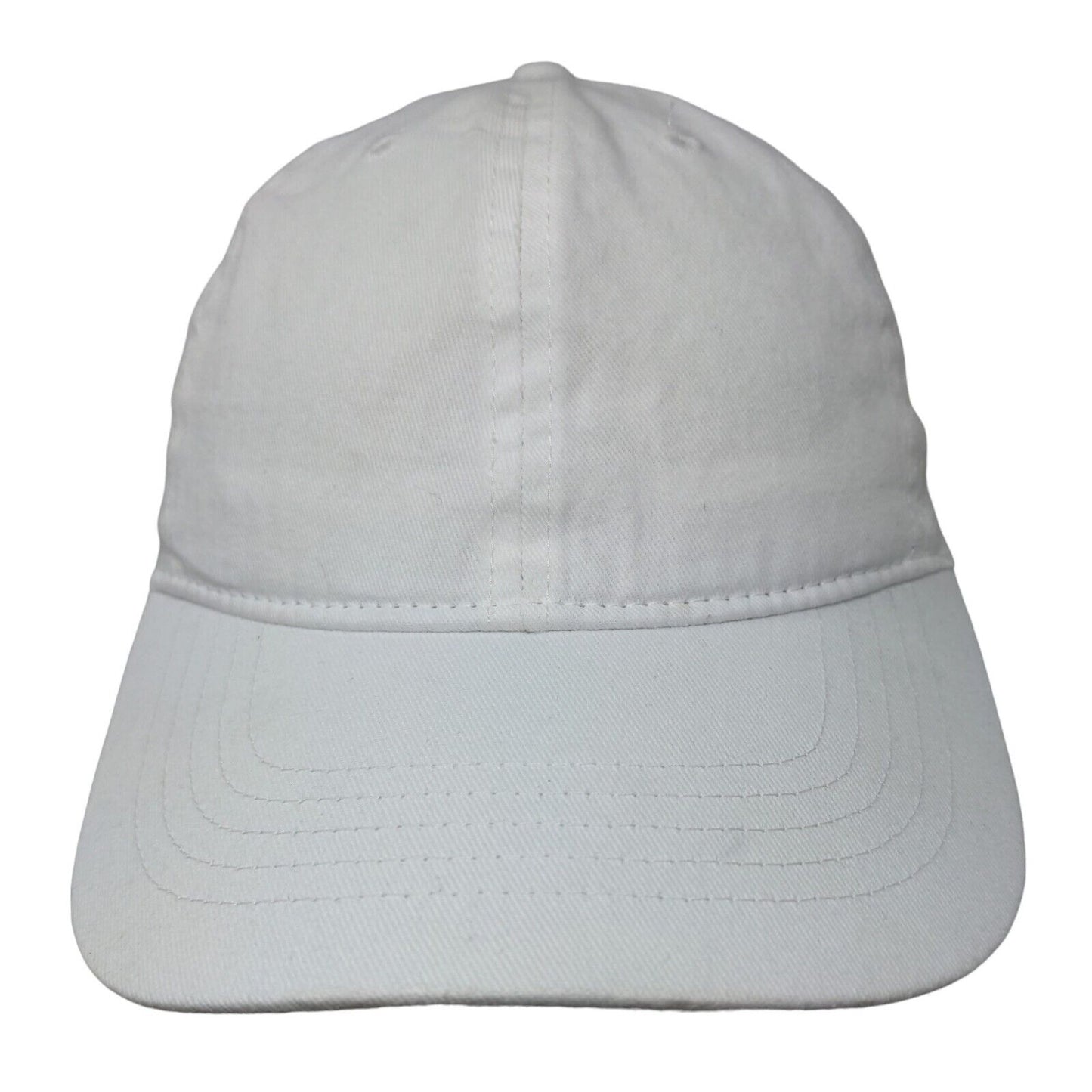 Infinity Men's Strapback Hat White OSFM Blank Vent Holes Adjustable