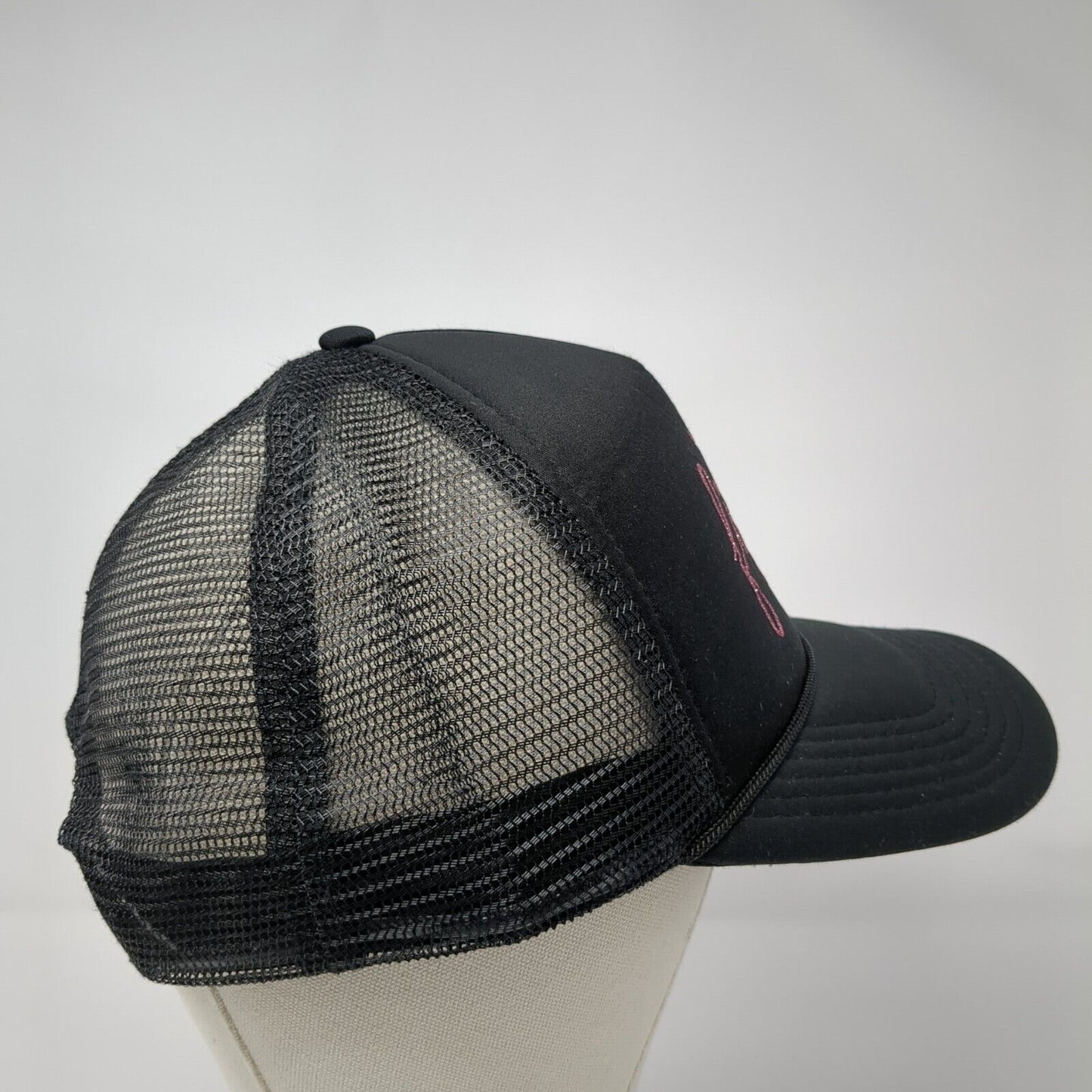 Fifty AF Snapback Trucker Hat Black One Size Adjustable Mesh Back Rope Polyester