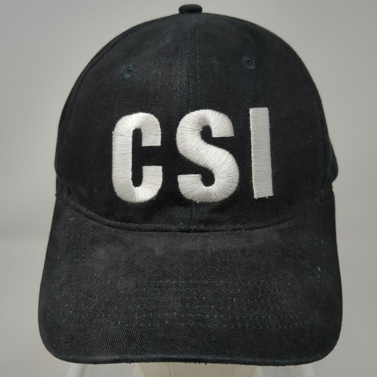 Rothco CSI Black White Baseball Cap One Size Adjustable Cotton Hat Embroidered