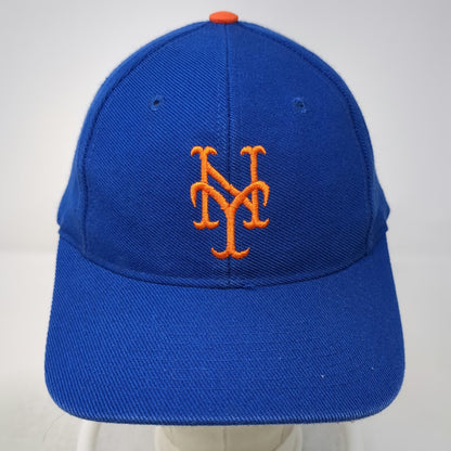 New York Mets MLB Twins Snapback Hat Blue OSFM Embroidered Logo Gray Underbrim