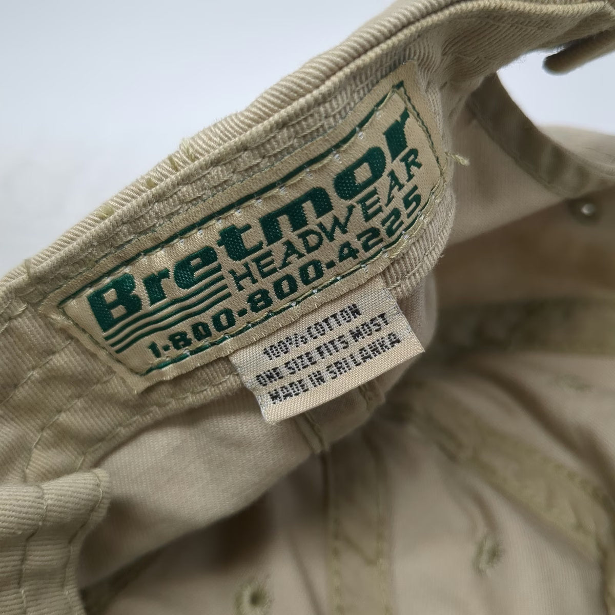 Bretmor Baseball Cap Beige OSFM Key West Route Marlin Logo Strapback Cotton hat