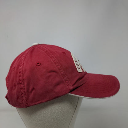 Texas Hold 'Em Player Strapback Hat Red Adult Embroidered Patch Adjustable
