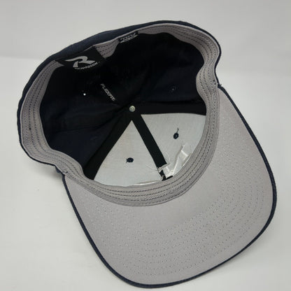 NP Fitted Hat Blue S/M Flexfit Embroidered Vented Holes 6 Panel Richardson