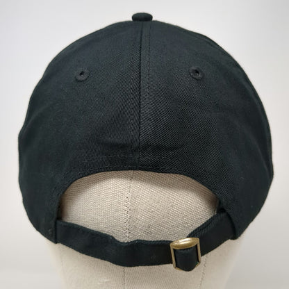 Victoria Sport Baseball Cap Black One Size Embroidered Logo Cotton Hat Slideback