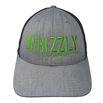 Team Grizzly Motorsports Snapback Trucker Hat Gray Large Mesh Back Richardson