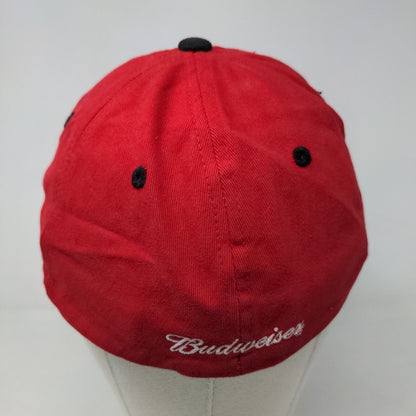 Chase Authentics Men's Fitted Hat Red Black Size OSFM Embroidered Budweiser Logo