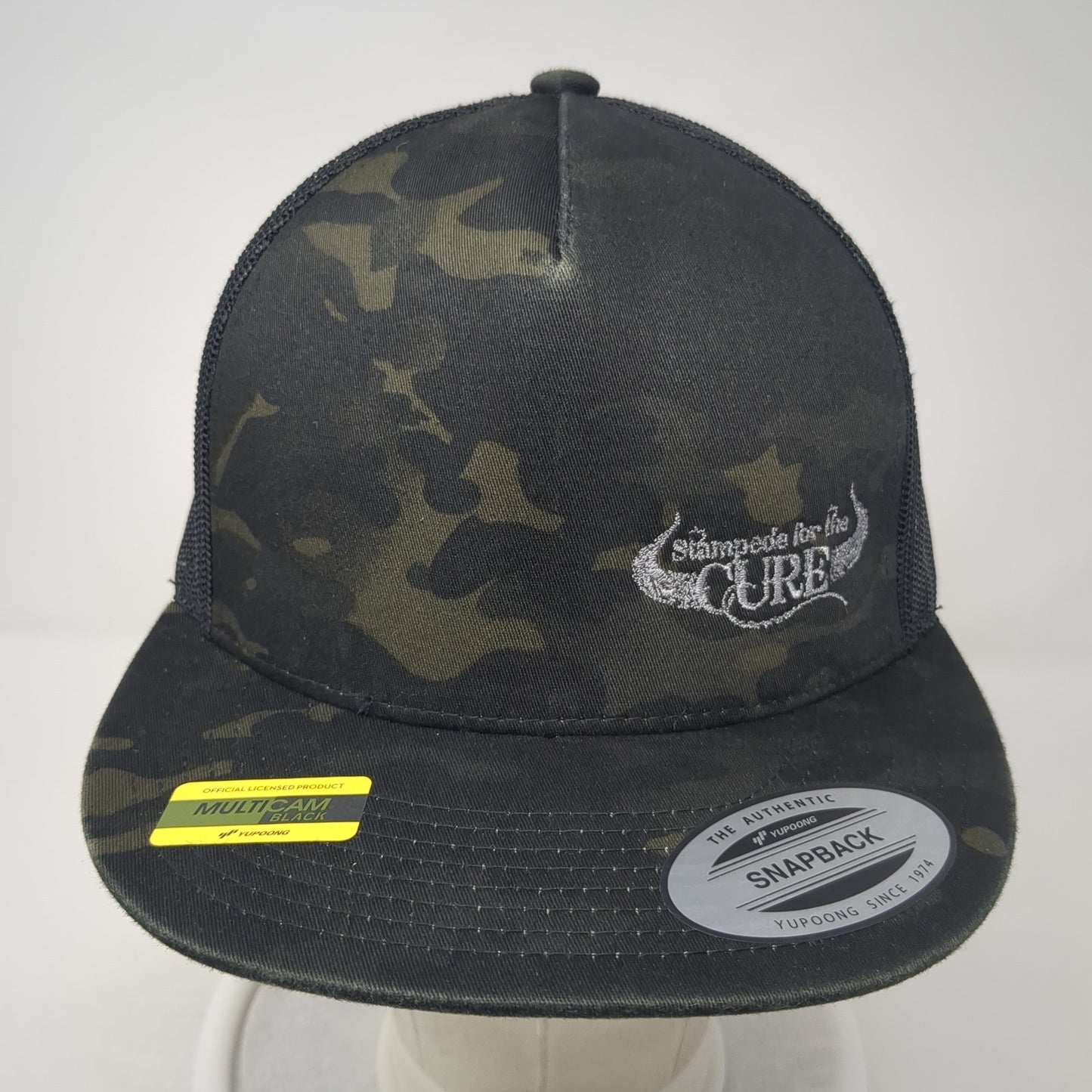 Stampede For The Cure Snapback Trucker Hat Multicolor OS Mesh Back Yupoong